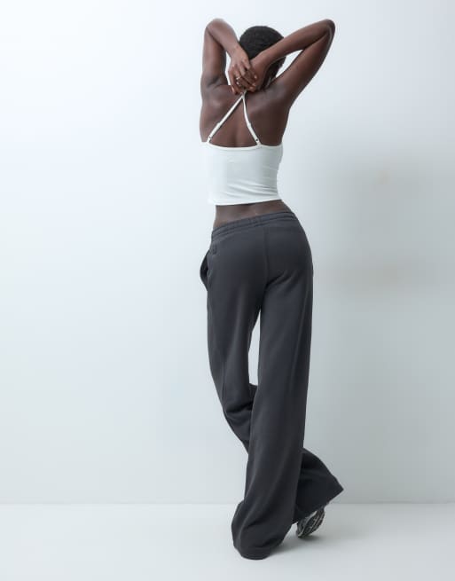4505 Tall Rest Day 400gsm heavyweight cotton wide leg sweatpants in charcoal, 2 of 5