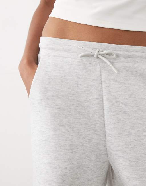 4505 Tall Rest Day barrel leg joggers in scuba-style fabric in grey marl, 4 of 5
