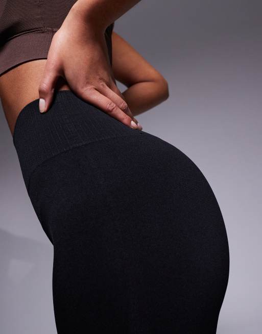 4505 Tall seamless high waist gym leggings in black 