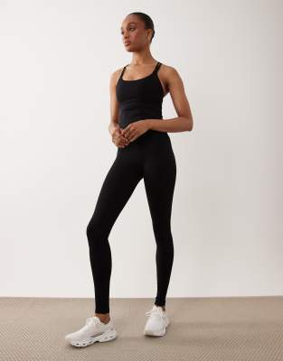 4505 Tall Seamless High Waist Gym Leggings In Black