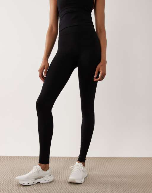 4505 Tall seamless high waist gym leggings in black, 2 of 5