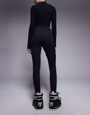 Asos 4505 Ski & Snow 4505 Tall Ski Ribbed Fleece Back Base Layer Bodysuit With Thermal Treatment In Black