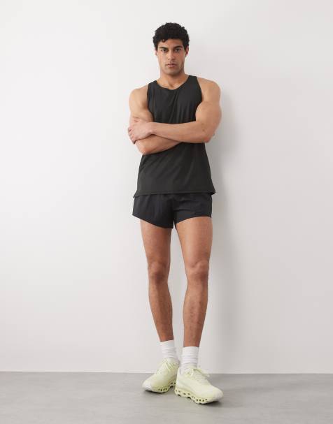 4505 technical nylon 3"" training short with zip pockets in black - view 1