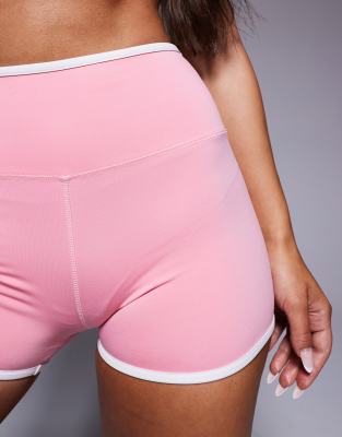 4505 Tennis 3 Inch High Waist Booty Shorts With Pocket And Piping
