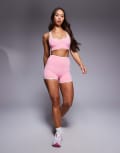 [ASOS] 4505 Tennis 8cm high waist booty shorts with pocket and piping in rosy pink 14 Rosy pink