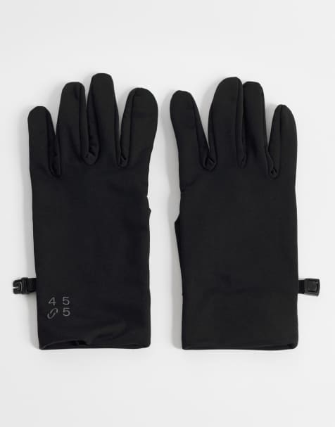 4505 termohandsker til løb med touchscreen-finger og reflekterende logodetalje i sort - view 1