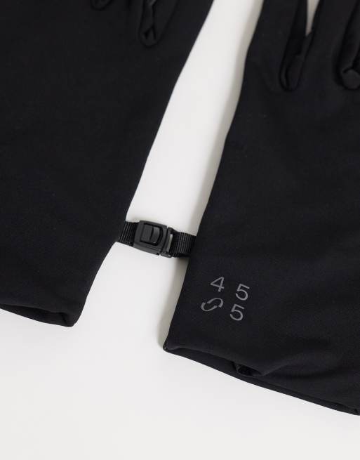 4505 thermal run gloves with touch screen finger and reflective logo detail in black, 3 of 3