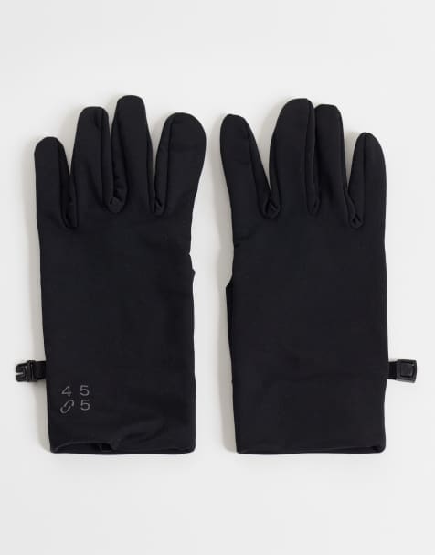 4505 thermal run gloves with touch screen finger and reflective logo detail in black - view 1