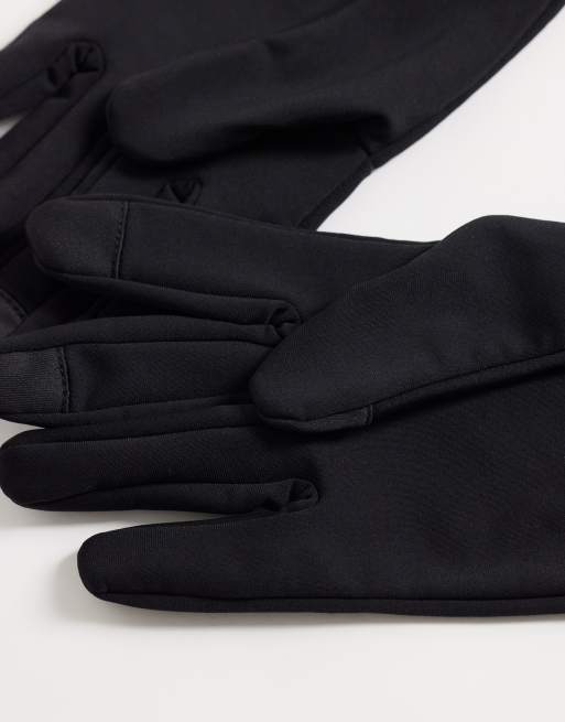 4505 thermal run gloves with touch screen finger and reflective logo detail in black, 2 of 3