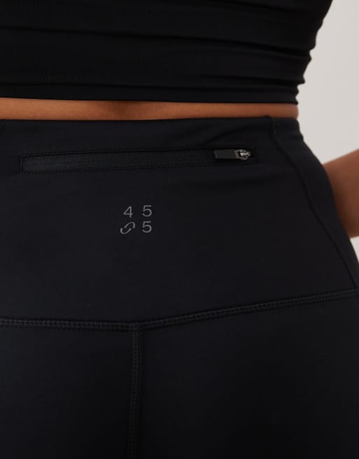 4505 – Thermo-Laufleggings in Schwarz mit hohem Bund und Reißverschlusstasche, 4 von 5