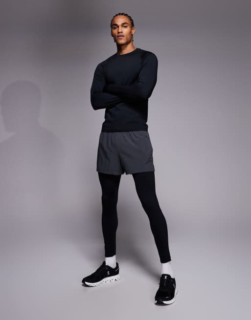 4505 - Top à manches longues de première couche pour la course en tissu thermique - Noir, 2 de 5