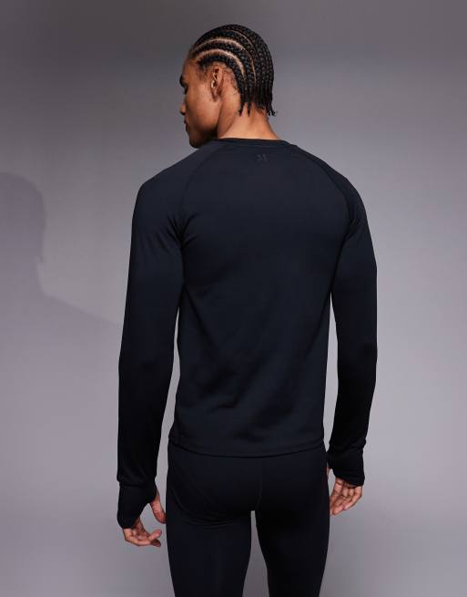 4505 - Top à manches longues de première couche pour la course en tissu thermique - Noir, 3 de 5