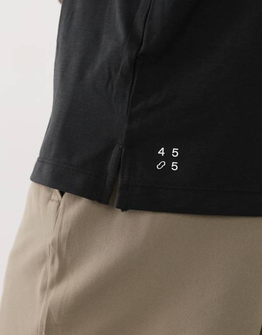 4505 - Top senza maniche da allenamento oversize squadrato tecnico nero in jersey quick dry, 3 di 5