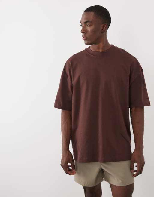 4505 – Training Club – Brun, kraftig t-shirt i bomull och oversize, 3 av 5
