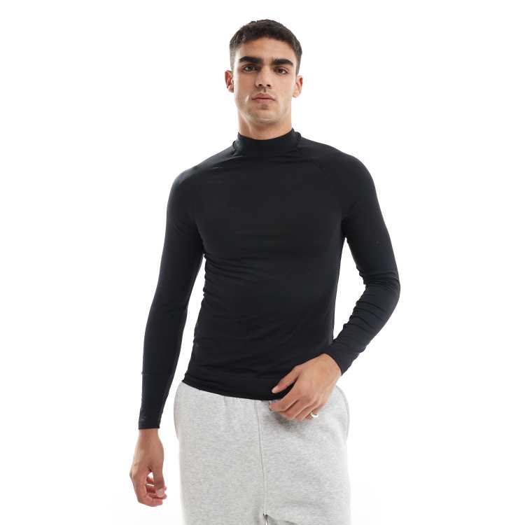 BRIEFING PANEL MESH MOCK NECK（RLX FIT／M） 4505 training long sleeve mock neck muscle fit base layer with