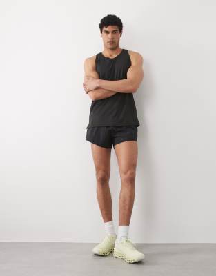 Trainings-Shorts aus Funktionsnylon in Schwarz mit Reißverschlusstaschen, 8 cm Schrittlänge Schwarz XL