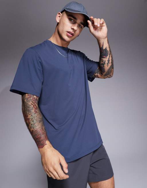 4505 - Trainingsshirt met quick-dry in marineblauw 