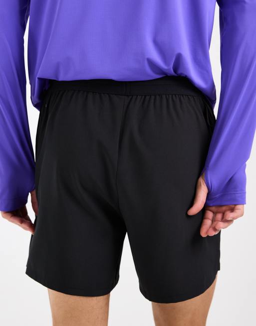 4505 - Trainingsshort van 13cm met handdoeklus en ritszakken in zwart, 5 van 5