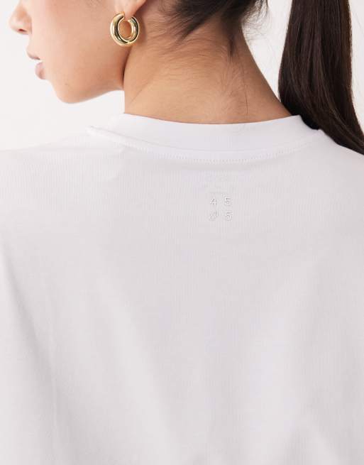 4505 - Ultrazacht boxy performance T-shirt van modalmix in wit, 4 van 4