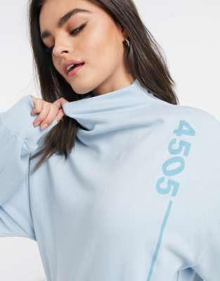 4505 4505 unisex high neck sweat-Blue