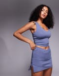 [ASOS] 4505 V neck racer back singlet with inner bra in cornflower-Blue 12 Cornflower