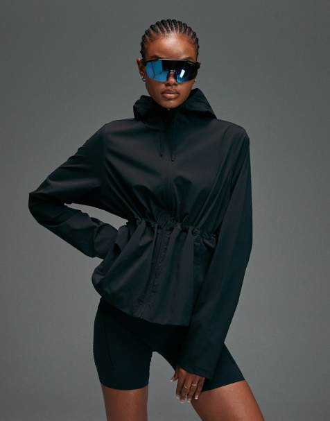 4505 - Veste de course imperméable de qualité supérieure à taille cintrée et capuche - Noir - view 1