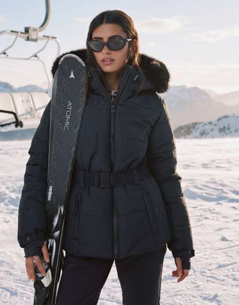 4505 veste de ski isolante avec ceinture noire - view 1