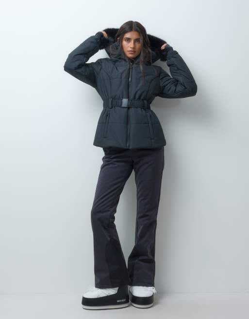 4505 veste de ski isolante avec ceinture noire, 2 de 5