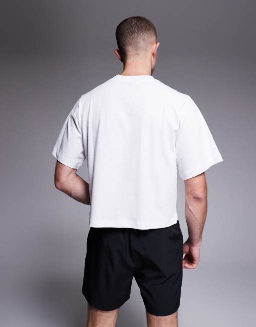4505 – Vit, kort träning-t-shirt i snabbtorkande bomull, 3 av 5