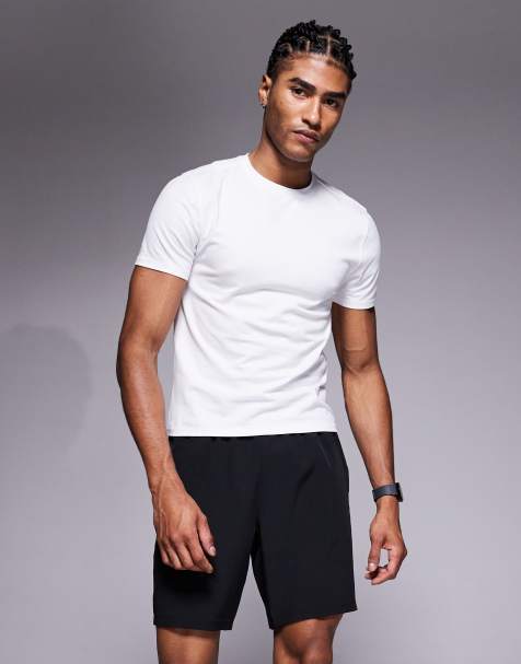 4505 – Vit, krympt t-shirt i bomull med snabbtorkande finish - view 1