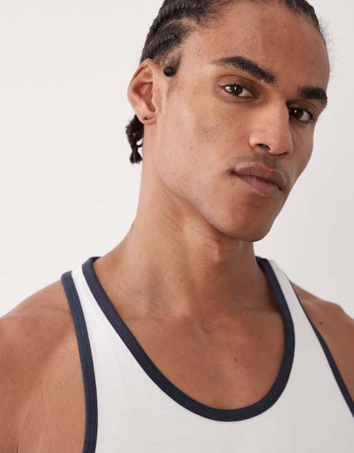 4505 – Vitt linne i bomull med brottarrygg och snabbtorkande finish, 3 av 5