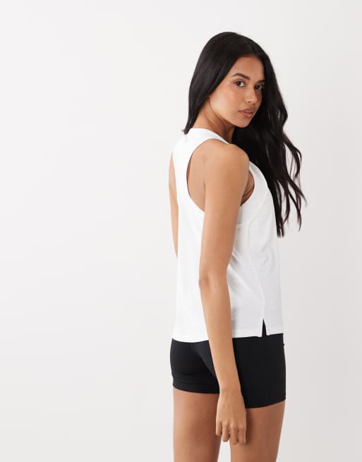4505 – Vitt, snabbtorkande löparlinne i nylon och sportig mesh , 3 av 4