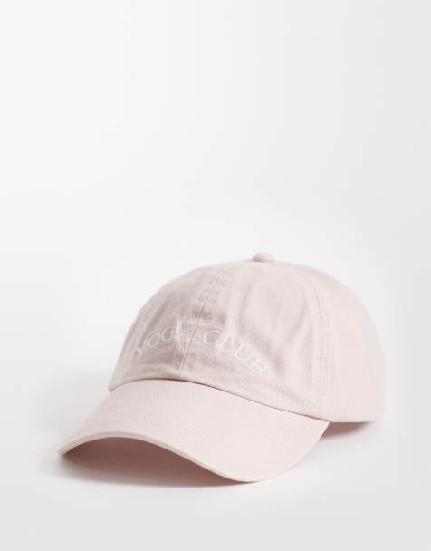 4505 washed cotton cap with studio embroidery in blush pink - view 1
