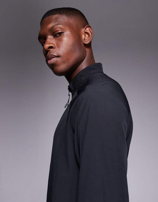 4505 woven warm up track jacket with zip pockets in black, 4 of 5
