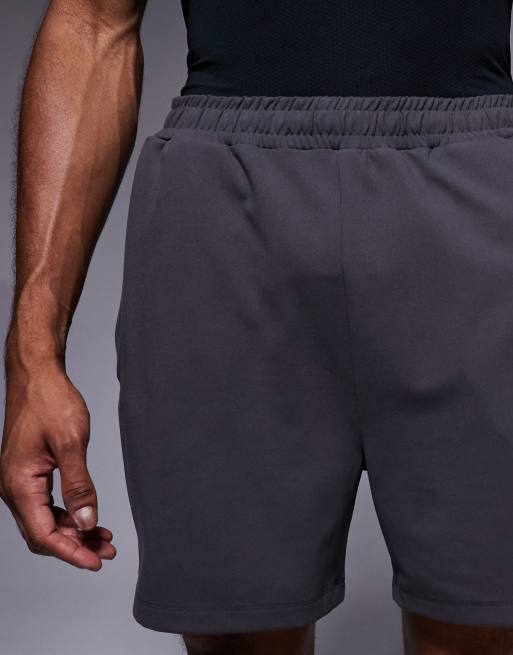 4505 - Yoga - Grå og bløde 5-tommers træningsshorts med lynlåslommer, 5 af 5