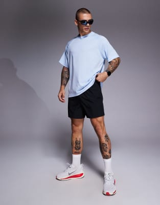 4505 Yoga Lightweight Quick Dry Performance Oversized T-shirt In Blue