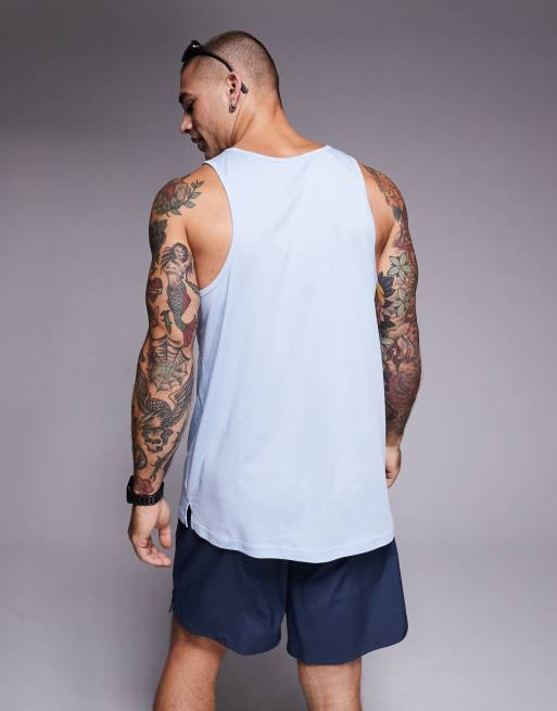 4505 - Yoga - Lyseblå og let performance-tanktop med racerryg i hurtigttørrende materiale, 3 af 5
