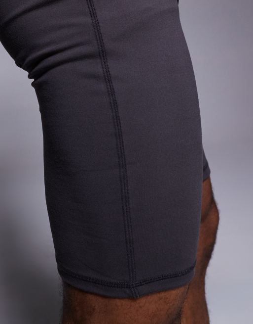 4505 Yoga soft touch training half tight with drawstring waist in granite grey, 3 of 5