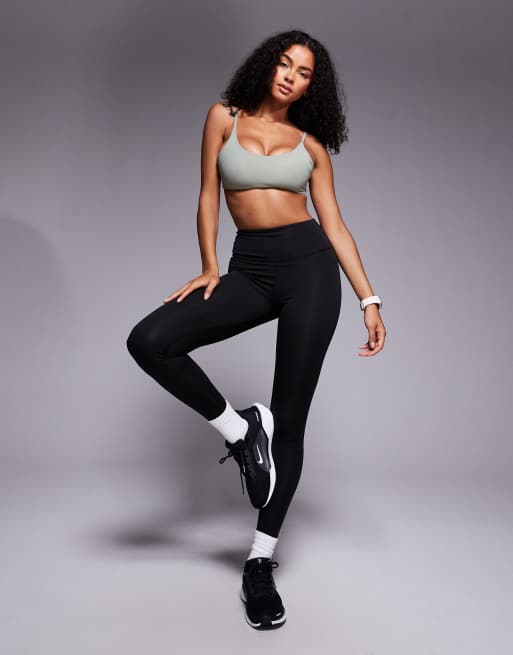 4505 Yoga soft touch twist back light support sports bra in pistachio, 3 of 4