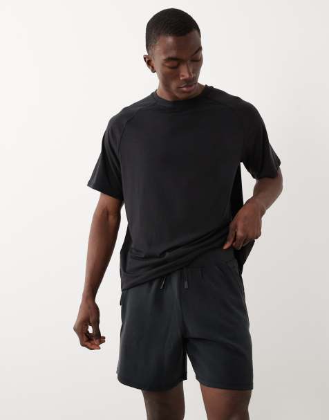 4505 Yoga ultra soft modal blend training shorts with zip pockets in black - view 1