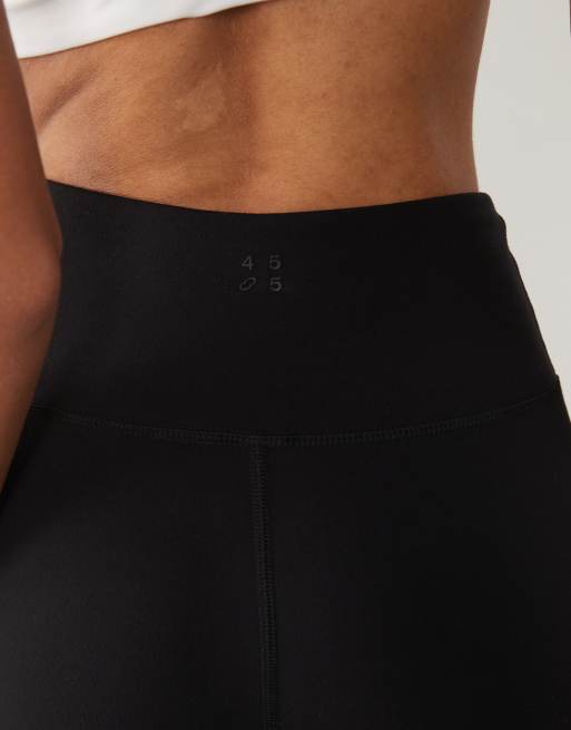 4505 zachte yoga legging met omslag in zwart, 2 van 5