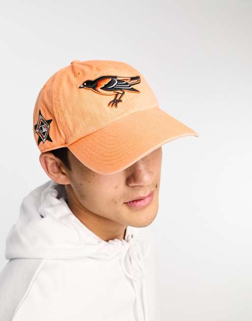 47 Brand Baltimore Orioles baseball cap in washed orange with logo and  badge embroidery