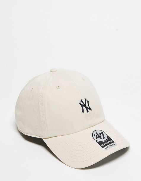 47 Brand – Baseballkappe in Beige mit Mini-„NY Yankees“-Logo und „Clean Up“-Motiv - view 1