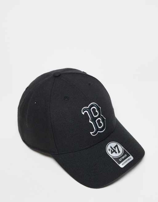 47 Brand - Boston Red Sox - Cappellino nero con logo in rilievo