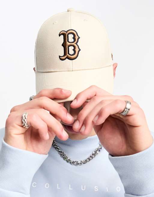 47 Brand Boston Red Sox Cappello beige con visiera, logo e