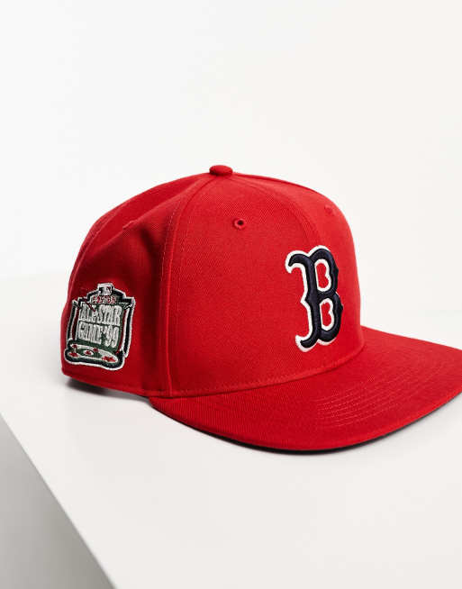 47 Brand - Boston Red Sox - Cappello rosso con visiera, logo e stemma ricamato, 4 di 4