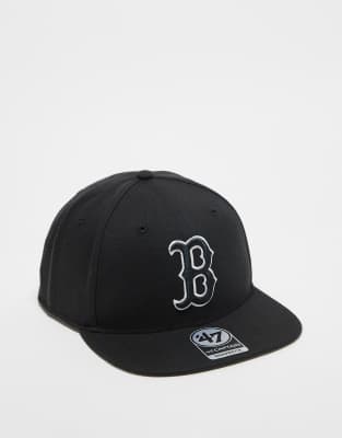 47 Brand 47 Brand Boston Red Sox flat cap in black