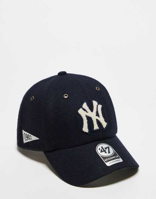 47 Brand - Casquette minimaliste à motif NY Yankees - Bleu marine