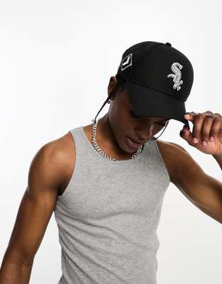 47 Brand Chicago White Sox baseball cap in black with logo and badge embroidery - ASOS Price Checker