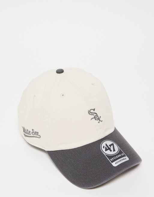 47 Brand – Chicago White Sox – Czarna czapka z daszkiem z kontrastową górą i małym logo